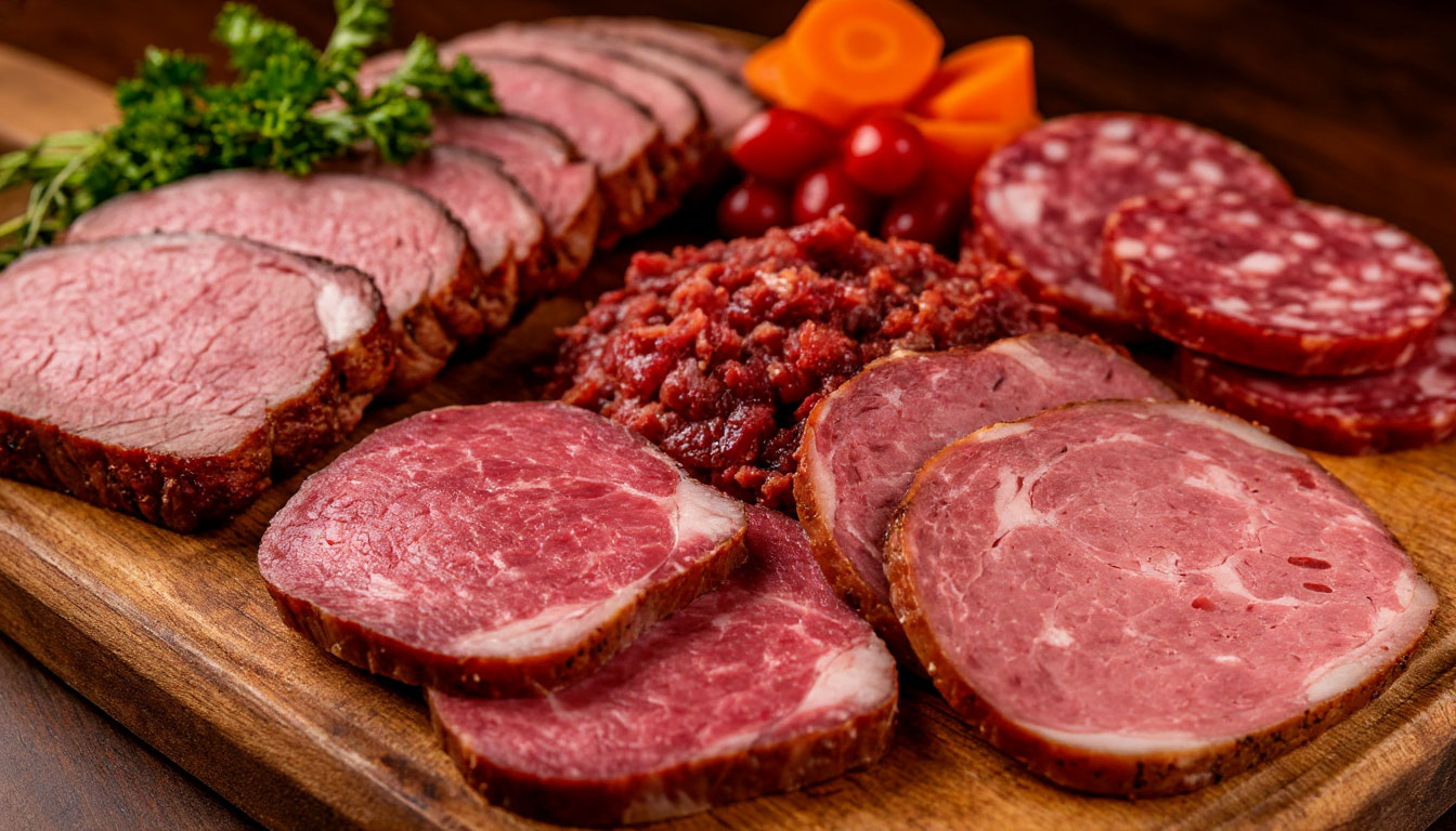 Carnivore Club meats on charcuterie board